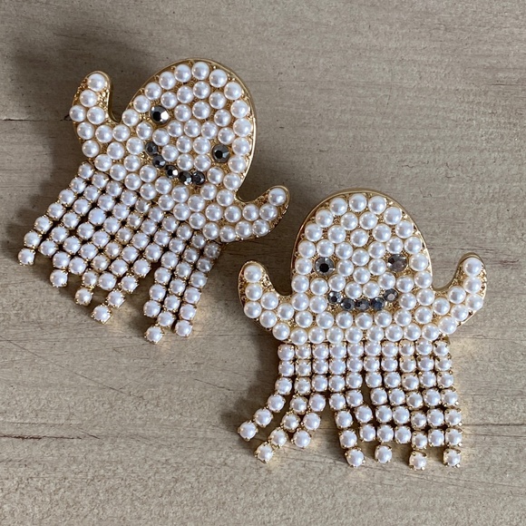 BaubleBar Casper Pearl and Rhinestone Earrings - Picture 1 of 4